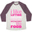 Virgin Teez  Baseball Tee Unisex Tri-Blend Baseball Tee / small / Oatmeal / Maroon I LIKE LIFTING (FOOD) UNISEX TRI-BLEND BASEBALL TEE