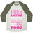 Virgin Teez  Baseball Tee Unisex Tri-Blend Baseball Tee / small / Oatmeal / Moss I LIKE LIFTING (FOOD) UNISEX TRI-BLEND BASEBALL TEE