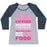 Virgin Teez  Baseball Tee Women's Tri-Blend Baseball Tee / small / Athletic Gray / Navy I LIKE LIFTING (FOOD) WOMEN'S TRI-BLEND BASEBALL TEE