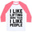 Virgin Teez  Baseball Tee Unisex Classic Baseball Tee / x-small / White/Neon Pink I LIKE LIFTING MORE THAN I LIKE PEOPLE UNISEX CLASSIC BASEBALL TEE