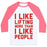 Virgin Teez  Baseball Tee Unisex Classic Baseball Tee / x-small / White/Neon Pink I LIKE LIFTING MORE THAN I LIKE PEOPLE UNISEX CLASSIC BASEBALL TEE