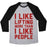 Virgin Teez  Baseball Tee Unisex Tri-Blend Baseball Tee / small / Athletic Gray / Black I LIKE LIFTING MORE THAN I LIKE PEOPLE UNISEX TRI-BLEND BASEBALL TEE