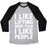 Virgin Teez  Baseball Tee Unisex Tri-Blend Baseball Tee / small / Athletic Gray / Black I LIKE LIFTING MORE THAN I LIKE PEOPLE UNISEX TRI-BLEND BASEBALL TEE