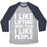 Virgin Teez  Baseball Tee Unisex Tri-Blend Baseball Tee / small / Athletic Gray / Navy I LIKE LIFTING MORE THAN I LIKE PEOPLE UNISEX TRI-BLEND BASEBALL TEE