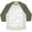Virgin Teez  Baseball Tee Unisex Tri-Blend Baseball Tee / small / Oatmeal / Moss I LIKE LIFTING MORE THAN I LIKE PEOPLE UNISEX TRI-BLEND BASEBALL TEE