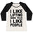 Virgin Teez  Baseball Tee Women's Tri-Blend Baseball Tee / small / Oatmeal / Black I LIKE LIFTING MORE THAN I LIKE PEOPLE WOMEN'S TRI-BLEND BASEBALL TEE