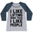 Virgin Teez  Baseball Tee Women's Tri-Blend Baseball Tee / small / Athletic Gray / Navy I LIKE LIFTING MORE THAN I LIKE PEOPLE WOMEN'S TRI-BLEND BASEBALL TEE