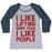 Virgin Teez  Baseball Tee Women's Tri-Blend Baseball Tee / small / Athletic Gray / Navy I LIKE LIFTING MORE THAN I LIKE PEOPLE WOMEN'S TRI-BLEND BASEBALL TEE