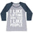Virgin Teez  Baseball Tee Women's Tri-Blend Baseball Tee / small / Athletic Gray / Navy I LIKE LIFTING MORE THAN I LIKE PEOPLE WOMEN'S TRI-BLEND BASEBALL TEE