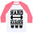 Virgin Teez  Baseball Tee Unisex Classic Baseball Tee / x-small / White/Neon Pink I LIKE MY WORKOUTS HARD AND MY LIQUOR HARDER UNISEX CLASSIC BASEBALL TEE