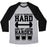 Virgin Teez  Baseball Tee Unisex Tri-Blend Baseball Tee / small / Athletic Gray / Black I LIKE MY WORKOUTS HARD AND MY LIQUOR HARDER UNISEX TRI-BLEND BASEBALL TEE