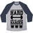 Virgin Teez  Baseball Tee Unisex Tri-Blend Baseball Tee / small / Athletic Gray / Navy I LIKE MY WORKOUTS HARD AND MY LIQUOR HARDER UNISEX TRI-BLEND BASEBALL TEE