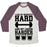 Virgin Teez  Baseball Tee Unisex Tri-Blend Baseball Tee / small / Oatmeal / Maroon I LIKE MY WORKOUTS HARD AND MY LIQUOR HARDER UNISEX TRI-BLEND BASEBALL TEE