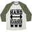 Virgin Teez  Baseball Tee Unisex Tri-Blend Baseball Tee / small / Oatmeal / Moss I LIKE MY WORKOUTS HARD AND MY LIQUOR HARDER UNISEX TRI-BLEND BASEBALL TEE