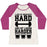 Virgin Teez  Baseball Tee Women's Tri-Blend Baseball Tee / small / Oatmeal / Berry I LIKE MY WORKOUTS HARD AND MY LIQUOR HARDER WOMEN'S TRI-BLEND BASEBALL TEE