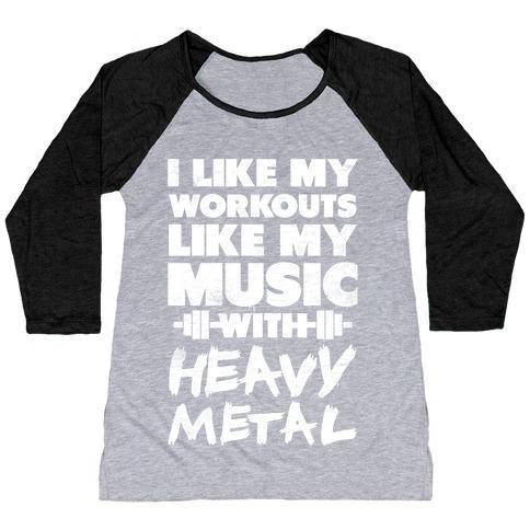 Virgin Teez  Baseball Tee Women's Tri-Blend Baseball Tee / small / Athletic Gray / Black I LIKE MY WORKOUTS LIKE MY MUSIC WOMEN'S TRI-BLEND BASEBALL TEE