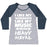 Virgin Teez  Baseball Tee Women's Tri-Blend Baseball Tee / small / Athletic Gray / Navy I LIKE MY WORKOUTS LIKE MY MUSIC WOMEN'S TRI-BLEND BASEBALL TEE