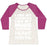 Virgin Teez  Baseball Tee Women's Tri-Blend Baseball Tee / small / Oatmeal / Berry I LIKE MY WORKOUTS LIKE MY MUSIC WOMEN'S TRI-BLEND BASEBALL TEE