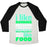 Virgin Teez  Baseball Tee Unisex Tri-Blend Baseball Tee / small / Oatmeal / Black I LIKE RUNNING (FOOD) UNISEX TRI-BLEND BASEBALL TEE