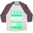 Virgin Teez  Baseball Tee Unisex Tri-Blend Baseball Tee / small / Oatmeal / Maroon I LIKE RUNNING (FOOD) UNISEX TRI-BLEND BASEBALL TEE