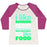 Virgin Teez  Baseball Tee Women's Tri-Blend Baseball Tee / small / Oatmeal / Berry I LIKE RUNNING (FOOD) WOMEN'S TRI-BLEND BASEBALL TEE