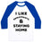 Virgin Teez  Baseball Tee Unisex Classic Baseball Tee / x-small / White/Blue I LIKE SWEATPANTS AND STAYING HOME UNISEX CLASSIC BASEBALL TEE