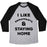 Virgin Teez  Baseball Tee Unisex Tri-Blend Baseball Tee / small / Athletic Gray / Black I LIKE SWEATPANTS AND STAYING HOME UNISEX TRI-BLEND BASEBALL TEE