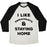 Virgin Teez  Baseball Tee Unisex Tri-Blend Baseball Tee / small / Oatmeal / Black I LIKE SWEATPANTS AND STAYING HOME UNISEX TRI-BLEND BASEBALL TEE