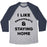Virgin Teez  Baseball Tee Unisex Tri-Blend Baseball Tee / small / Athletic Gray / Navy I LIKE SWEATPANTS AND STAYING HOME UNISEX TRI-BLEND BASEBALL TEE