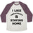 Virgin Teez  Baseball Tee Unisex Tri-Blend Baseball Tee / small / Oatmeal / Maroon I LIKE SWEATPANTS AND STAYING HOME UNISEX TRI-BLEND BASEBALL TEE