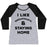 Virgin Teez  Baseball Tee Women's Tri-Blend Baseball Tee / small / Athletic Gray / Black I LIKE SWEATPANTS AND STAYING HOME WOMEN'S TRI-BLEND BASEBALL TEE