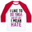 Virgin Teez  Baseball Tee Unisex Classic Baseball Tee / x-small / White/Red I LIKE TO DO YOGA AND BY LIKE I MEAN HATE UNISEX CLASSIC BASEBALL TEE