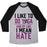 Virgin Teez  Baseball Tee Unisex Tri-Blend Baseball Tee / small / Athletic Gray / Black I LIKE TO DO YOGA AND BY LIKE I MEAN HATE UNISEX TRI-BLEND BASEBALL TEE