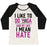 Virgin Teez  Baseball Tee Women's Tri-Blend Baseball Tee / small / Oatmeal / Black I LIKE TO DO YOGA AND BY LIKE I MEAN HATE WOMEN'S TRI-BLEND BASEBALL TEE