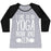 Virgin Teez  Baseball Tee Women's Tri-Blend Baseball Tee / small / Athletic Gray / Black I LIKE TO DO YOGA NOW AND ZEN WHITE PRINT WOMEN'S TRI-BLEND BASEBALL TEE