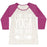 Virgin Teez  Baseball Tee Women's Tri-Blend Baseball Tee / small / Oatmeal / Berry I LIKE TO DO YOGA NOW AND ZEN WHITE PRINT WOMEN'S TRI-BLEND BASEBALL TEE