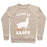 Virgin Teez  Pullover Crewneck Sweatshirt / x-small / Heathered Oatmeal I LIKE TO LIFT LLAMA CREWNECK SWEATSHIRT