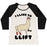 Virgin Teez  Baseball Tee Women's Tri-Blend Baseball Tee / small / Oatmeal / Black I LIKE TO LIFT LLAMA WOMEN'S TRI-BLEND BASEBALL TEE