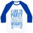 Virgin Teez  Baseball Tee Unisex Classic Baseball Tee / x-small / White/Blue I LIKE TO PARTY, AND BY PARTY I MEAN LIFT WEIGHTS UNISEX CLASSIC BASEBALL TEE