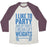 Virgin Teez  Baseball Tee Unisex Tri-Blend Baseball Tee / small / Oatmeal / Maroon I LIKE TO PARTY, AND BY PARTY I MEAN LIFT WEIGHTS UNISEX TRI-BLEND BASEBALL TEE