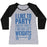 Virgin Teez  Baseball Tee Women's Tri-Blend Baseball Tee / small / Athletic Gray / Black I LIKE TO PARTY, AND BY PARTY I MEAN LIFT WEIGHTS WOMEN'S TRI-BLEND BASEBALL TEE