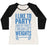 Virgin Teez  Baseball Tee Women's Tri-Blend Baseball Tee / small / Oatmeal / Black I LIKE TO PARTY, AND BY PARTY I MEAN LIFT WEIGHTS WOMEN'S TRI-BLEND BASEBALL TEE