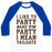 Virgin Teez  Baseball Tee Unisex Classic Baseball Tee / x-small / White/Blue I LIKE TO PARTY AND BY PARTY I MEAN TAILGATE UNISEX CLASSIC BASEBALL TEE
