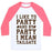 Virgin Teez  Baseball Tee Unisex Classic Baseball Tee / x-small / White/Neon Pink I LIKE TO PARTY AND BY PARTY I MEAN TAILGATE UNISEX CLASSIC BASEBALL TEE