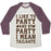 Virgin Teez  Baseball Tee Unisex Tri-Blend Baseball Tee / small / Oatmeal / Maroon I LIKE TO PARTY AND BY PARTY I MEAN TAILGATE UNISEX TRI-BLEND BASEBALL TEE