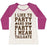 Virgin Teez  Baseball Tee Women's Tri-Blend Baseball Tee / small / Oatmeal / Berry I LIKE TO PARTY AND BY PARTY I MEAN TAILGATE WOMEN'S TRI-BLEND BASEBALL TEE