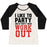 Virgin Teez  Baseball Tee Women's Tri-Blend Baseball Tee / small / Oatmeal / Black I LIKE TO PARTY AND BY PARTY I MEAN WORK OUT WOMEN'S TRI-BLEND BASEBALL TEE
