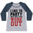 Virgin Teez  Baseball Tee Women's Tri-Blend Baseball Tee / small / Athletic Gray / Navy I LIKE TO PARTY AND BY PARTY I MEAN WORK OUT WOMEN'S TRI-BLEND BASEBALL TEE