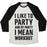 Virgin Teez  Baseball Tee Unisex Tri-Blend Baseball Tee / small / Oatmeal / Black I LIKE TO PARTY AND BY PARTY I MEAN WORKOUT UNISEX TRI-BLEND BASEBALL TEE