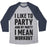 Virgin Teez  Baseball Tee Unisex Tri-Blend Baseball Tee / small / Athletic Gray / Navy I LIKE TO PARTY AND BY PARTY I MEAN WORKOUT UNISEX TRI-BLEND BASEBALL TEE